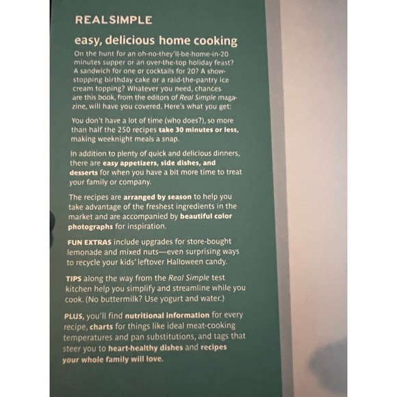 Real Simple Easy, Delicious Home Cooking Cookbook: 250 Recipes Season - Picture 4 of 12